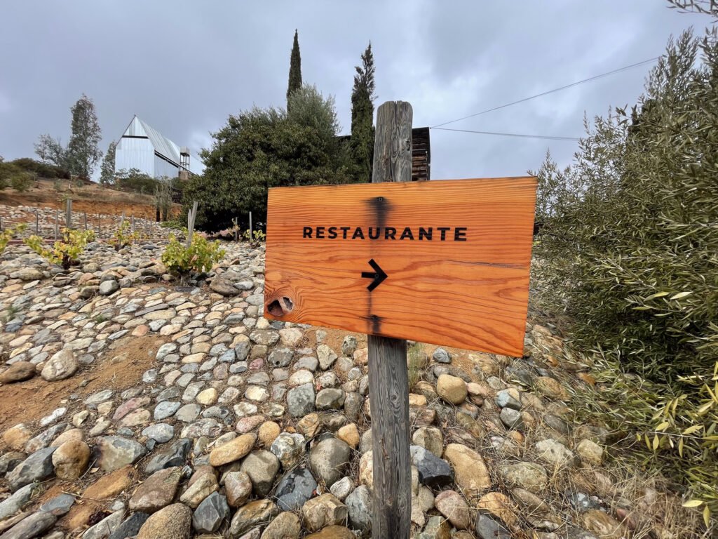 Restaurante sign, Valle de Guadalupe Mexico Tour.
